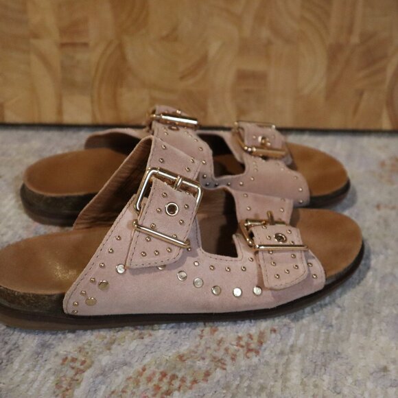 Vince Camuto, Dusty Pink and Gold Sandals, Size 8 - Picture 3 of 8